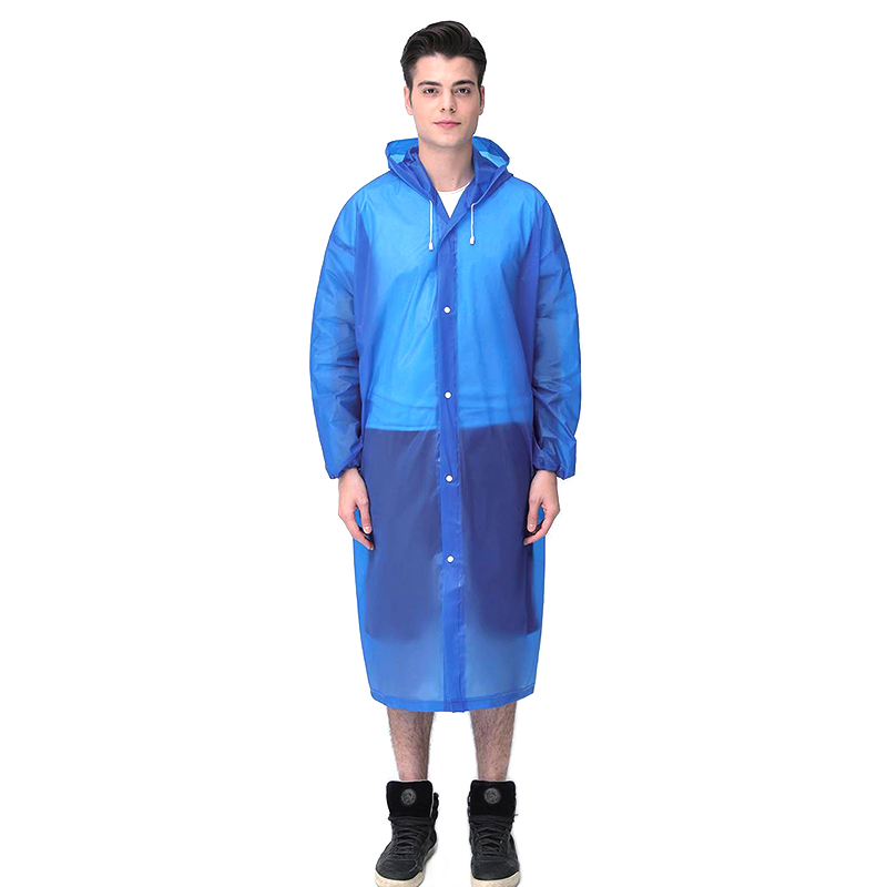 Veste imperméable réutilisable en EVA sans lignes réfléchissantes
